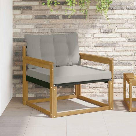 Teenpull – Outdoor-Sofagarnitur Massives Akazienholz und Textilene Weiß (1/5)