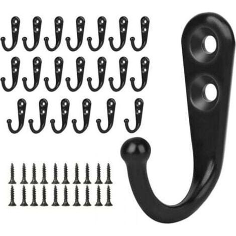 20 Stück Vintage-Retro-Wandgarderobenhaken – Metallgarderobenhaken mit Schrauben (1/4)