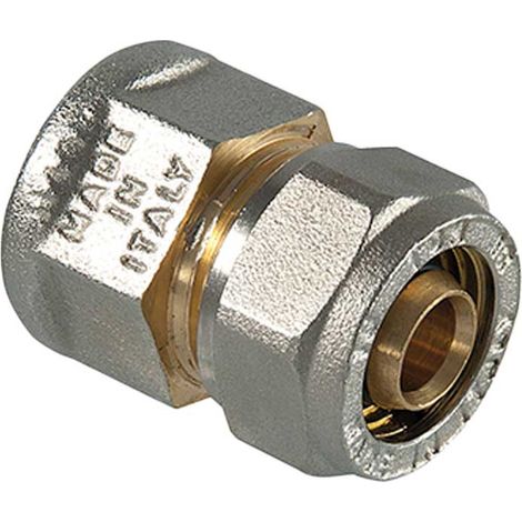 "RACCORDO DIRITTO FEMMINA A COMPRESSIONE PER TUBO MULTISTRATO TDM 3/4"""" x Ø16 (2,0) mm"