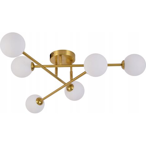 Lámpara de techo Light Prestige Dorado 6x G9 28 W, color oro blanco (1/5)