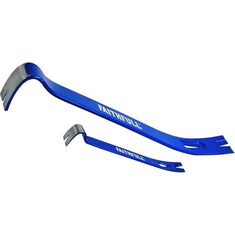 Faithfull FAIUBARS Utility Pry Bar Crow Wrecking Bars 15"" 7"" 375 175mm Twin Pack (1/6)