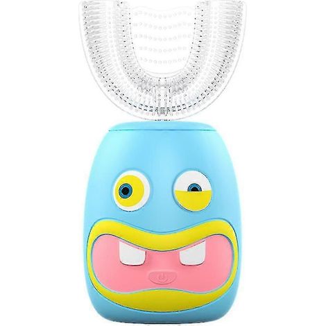 [RM]Brosse à dents électrique pour enfants en forme de U, brosse à dents automatique à 360 degrés pour enfants-AquaForge