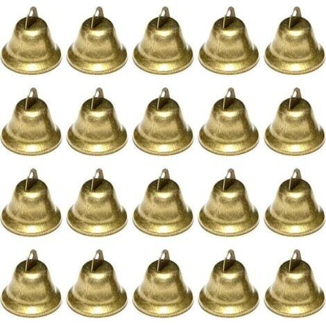 Small Jingle Bells, 20pcs Vintage Jingle Bells for Wedding and Festival Decoration, Christmas Jingle Bells for Christmas Trees, Metal Jingle Bells for Keychains, Crafts. (1/5)