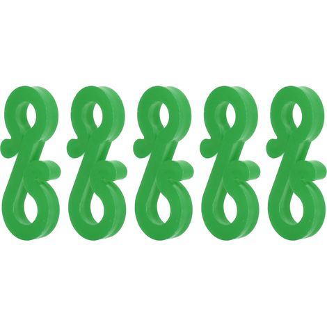 100pcs Crochets de Gouttière Vert Herbe pour Guirlandes Lumineuses, Supports en Plastique Réutilisables, Imperméables et Antigel, Crochets en S pour Décorations de Noël Extérieur (1/5)