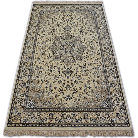 Carpet WINDSOR 22915 ROSETTE JACQUARD ivory/navy beige 60x100 cm