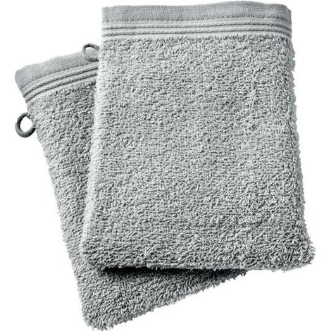 Lot de 2 gants de toilette "Spa" 15 x 21 cm / 400 gr/m² - "Spa" Perle - "Spa" Perle -