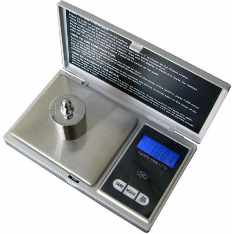 Balance de Précision, 500g/0.01g, Balance de Cuisine, Balance de Precision 0.01g, Balance de Poche avec écran LCD, Petite Balance de Bijoux, avec Fonction de Tare, Acier Inoxydable (500g)