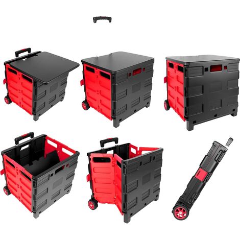Carrito de la compra plegable, diseño ligero, movimiento suave, carrito de la compra plegable (1/5)
