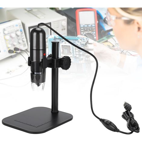 Tragbares USB-Digitalmikroskop mit 50- bis 1000-facher Vergrößerung, 8 LEDs, Lupe, Kamera und Endoskop mit Hubstativ (1/5)