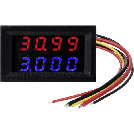 TRU COMPONENTS TC-AMVL4D-RED/BLUE Digitales Einbaumessgerät (1/4)