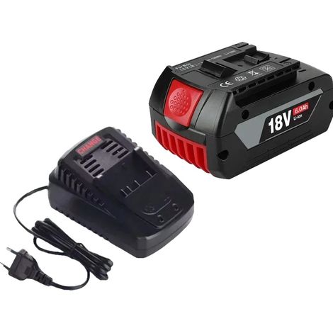 Batterie Rechargeable, Compatibilité 18V, Capacité 6000mAh, 6.0AHx1-ChargeurX1 (1/2)