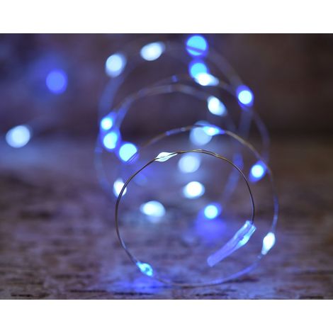 Guirlande lumineuse de Noël micro LED blanc pur et bleu 7,5 m (1/3)
