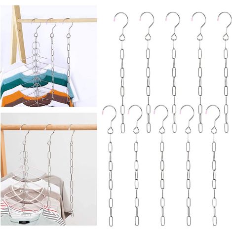 10er-Packung platzsparende Kleiderbügel zur Organisation des Kleiderschranks