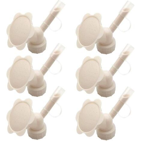 6 pièces 2 en 1 Plastique Sprinkler Buse,Arroseur Bouchon de Bouteille en Plastique Arrosoirs,Buse Darrosage Jardin Fournitures (1/5)