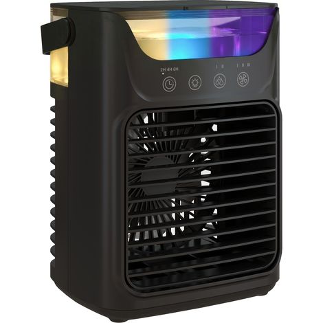 HOMCOM 4-in-1 Mini Air Cooler, Portable Air Conditioner for Bedroom, Black