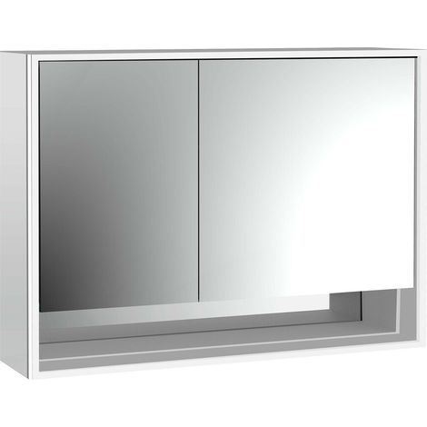 emco loft Lichtspiegelschrank mit Unterfach, 1000mm, 2 Türen, (1/5)