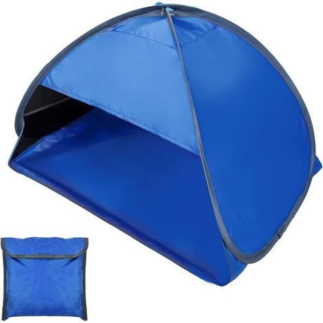 Mini-tente de plage pop-up pour la tête, pare-soleil portable réglable avec poche pour téléphone, protection de la tête contre le soleil, idéale pour plage et extérieur, bleu (1/5)