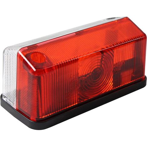LAS Umrissleuchte eckig rotes und weißes Licht Anhängerzubehör