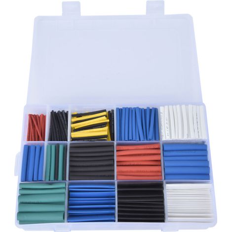 Manchon thermorétractable, manchon parfait pour le codage couleur du regroupement de fils d'isolation électrique, protection mécanique (1/5)