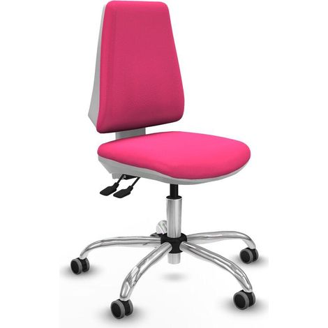Piqueras y Crespo Chaise de bureau rose ergonomique 60 cm
