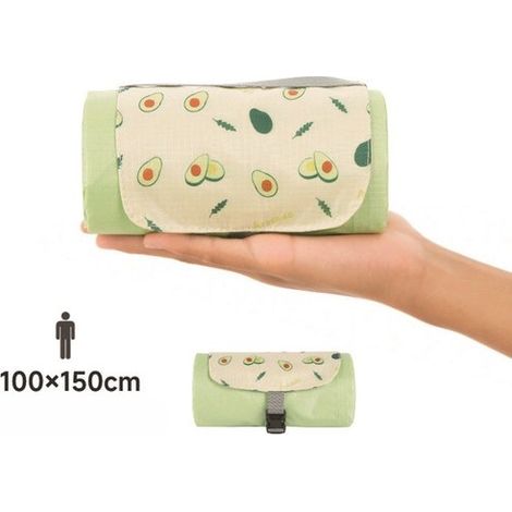 Manta de picnic, Impermeable, ultraligera y compacta, Manta verde para exteriores, acampadas, playa y senderismo, verde oscuro, 150 x 210 cm (1/5)
