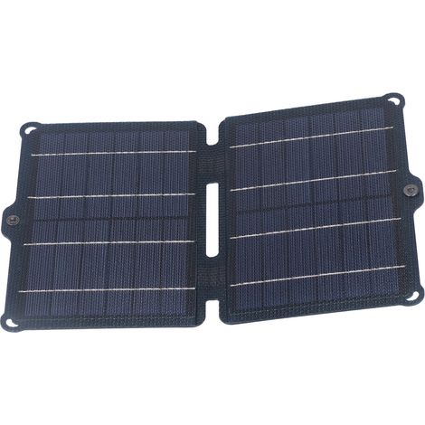 8W 5V 2A Solarpanel mit zwei USB-Anschlüssen, wiederaufladbar, faltbar, ideal als Reiseladegerät für Camping, Wandern und Outdoor-Aktivitäten (1/5)