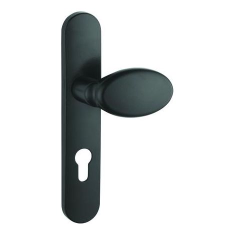 Thirard – Poignée de porte palière Sultane – Zamak fondu anthracite – Carré 7mm – Entr'axes 195mm – Trou de cylindre pour installation facile