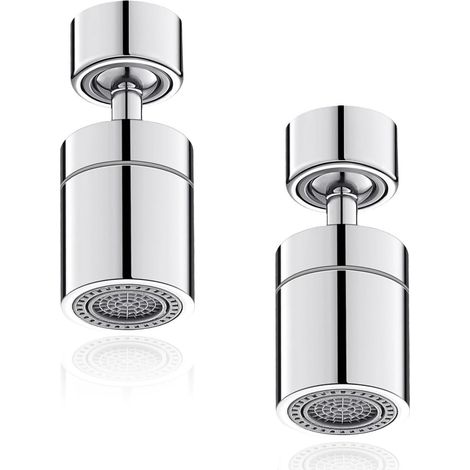 Aérateur de robinet rotatif à 360° flexible, buse de pulvérisation économique avec 2 modes de jet, universel 22 mm pour robinet de cuisine, salle de bain et évier (1/5)