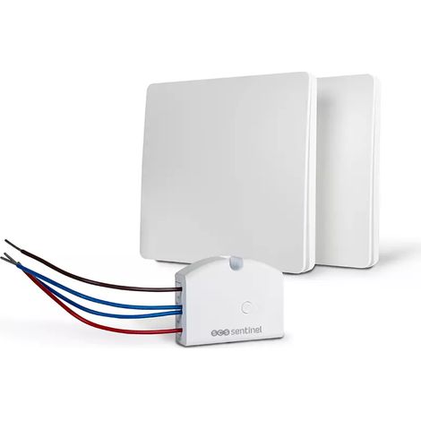 Scs Sentinel – Kit interrupteur va-et-vient sans fil – 2 interrupteurs autonomes – Portée 80m – Installation sans câblage – Énergie cinétique (1/2)