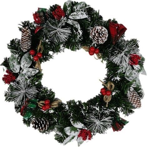 16-inch Autumn Wreath for Front Door, Artificial Autumn Wreath with Pine Cones and Berries, Christmas Autumn Decoration for Indoor and Outdoor Wall and Window (1/5)