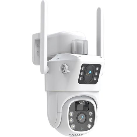 Caméra Solaire 4K 8MP, Double Objectif, Surveillance WiFi sans Fil, détection Mobile PIR, sécurité extérieure, étanche(WIF Solar 32G Card) (1/5)
