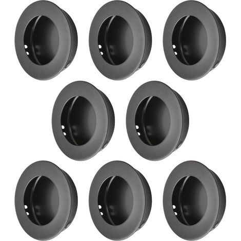 Juego de 8 manijas redondas para puertas corredizas, manijas de acero inoxidable para puertas corredizas de granero, manijas para gabinetes de cocina empotrados, manija de puerta