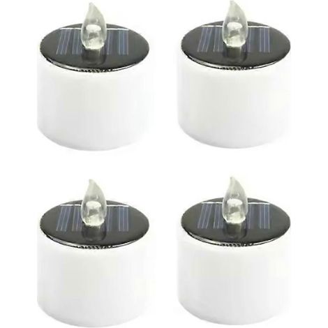 Bougies solaires LED sans flamme, étanches, rechargeables, pour la décoration de jardin. (1/5)