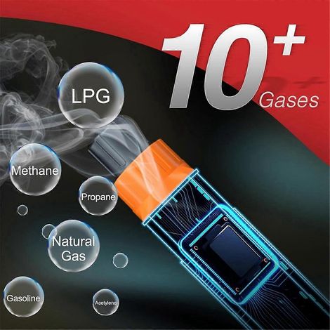 Détecteur de gaz naturel 0-10000 ppm, détecteur de fuites de gaz sensible avec alarme sonore et visuelle, détecteur de gaz portable - FFY (1/4)