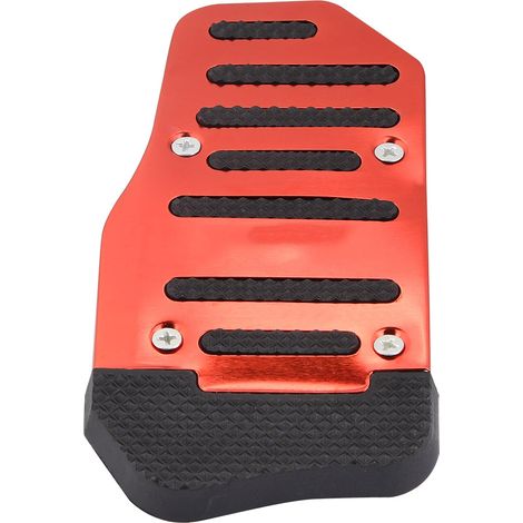 Rutschfeste Pedalauflage aus Aluminiumlegierung für Gas- und Bremspedal, für Automatikgetriebe, rot (1/5)