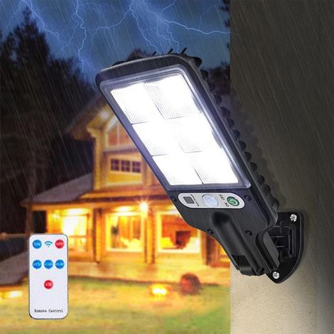 Projecteur Solaire Extérieur - Capteur De Mouvement - Détecteur Crépusculaire - 72 COB LED - IP65 - Pour Cour, Parking, Jardin - 1 Pièce (1/5)