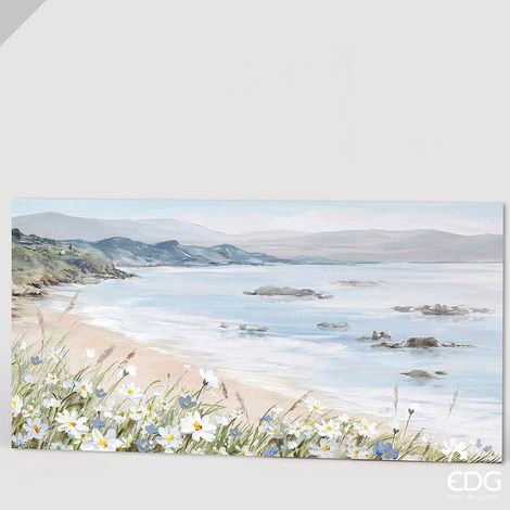 EDG Enzo De Gasperi Quadro Abstract Rettangolare Hill 75 x 150 Cm Multicolor – Decorazione Parete Design Moderno Casa