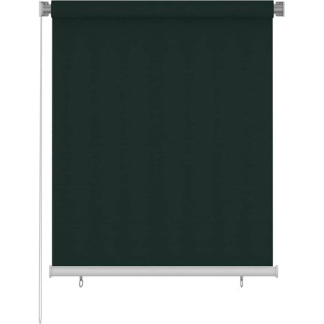 vidaXL Store roulant d'extérieur 125 (l) x 140 (H) cm vert foncé HDPE (1/5)