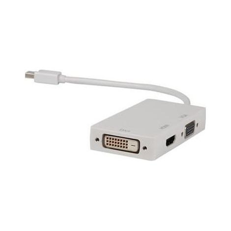 Valueline VLMP37465W0.20 adaptateur de cable de video 0.2 m Mini DisplayPort VGA + HDMI + DVI White