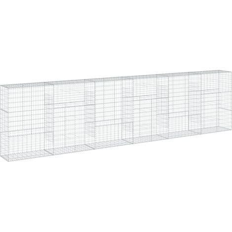 Maison Exclusive - Gabione mit Deckel 600x50x150 cm Verzinktes Ei