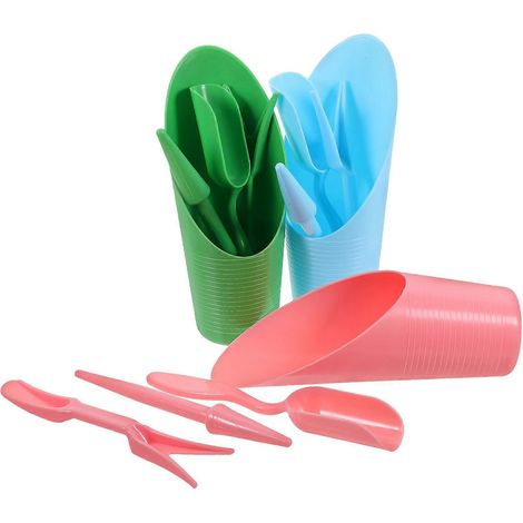 Ensemble de terreau de jardin pour le repiquage : 1 jeu de pelles à terreau en plastique assorties (1/5)