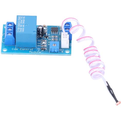 Module relais contrôle lumière automatique, détection luminosité photorésistance pour éclairage public 12V, installation facile. (1/5)