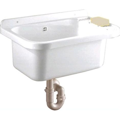 PILOZZO DA PARETE IN RESINA BIANCO 50X34X21HCM