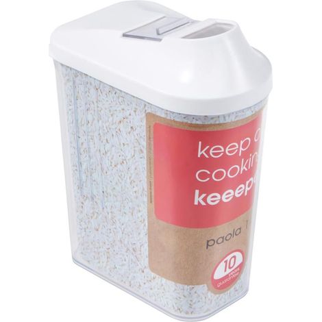 Distributore di cereali keeeper plastica bianco 1 litro (1/4)