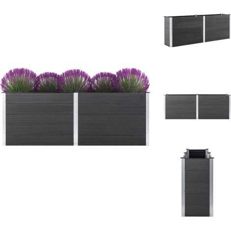 Blumentöpfe & Pflanzgefäße - Living Garten-Hochbeet 250 x 100 x 91 cm WPC Grau (1/5)
