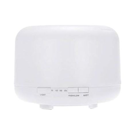 Humidificador vaporizador ultrasónico de aceites esenciales premium de 500 ml, difusor de aceites esenciales sin agua, apagado automático y luces LED de 7 colores. (1/4)