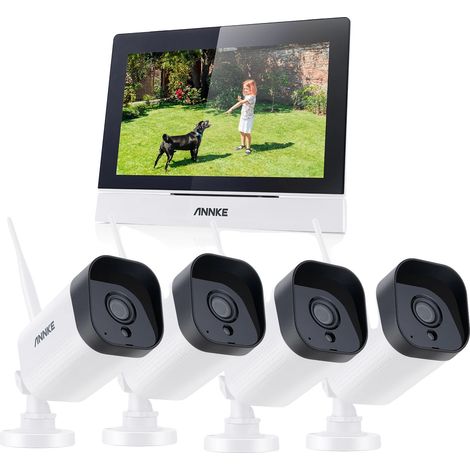 Système de vidéosurveillance sans fil, écran tactile de 7 pouces, audio bidirectionnel, 3MP 4PCS Caméra (1/2)
