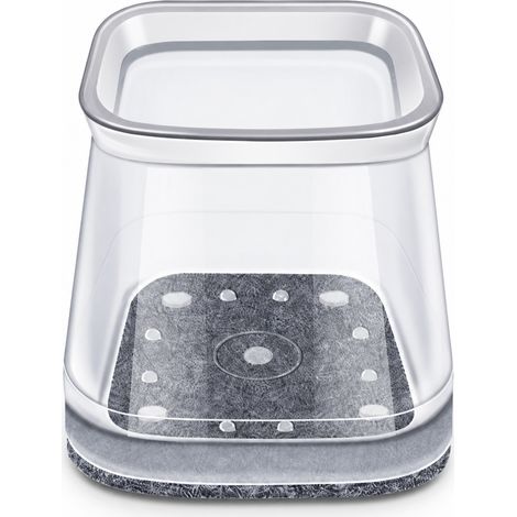 20 unités Cales pour pieds de chaise carrées en silicone, protecteurs pour meubles, adhérence, protection du sol, réduction du bruit, noir avec coussin gris (1/5)