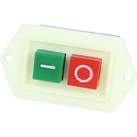 Interrupteur marche/arrêt, 10 A, 380/220 V, pour perceuse d'établi, meuleuse, bouton de perceuse, démarreur triphasé (jaune, LC3-10220V)
