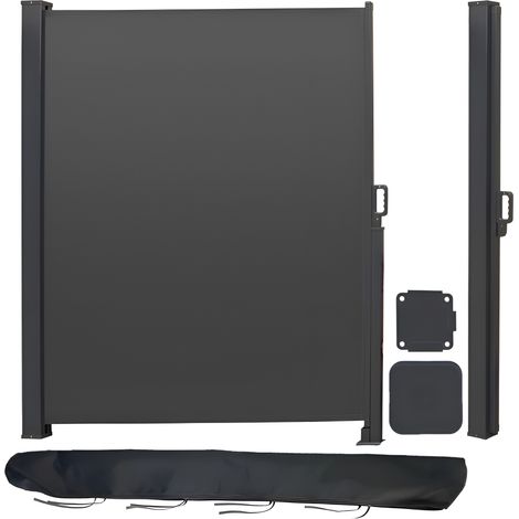 Canopée – Paravent rétractable en aluminium 180 x 300 cm – Brise-vue gris anthracite pour balcon, terrasse et jardin – Protection contre le vent et les regards indiscrets (1/5)